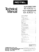 Rotel RX-1000-1000L - Technical manual 
